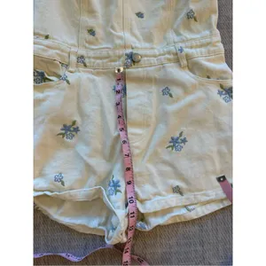 Le Lis Cream Floral Embroidered Smocked Strapless Romper Large thumbnail 6