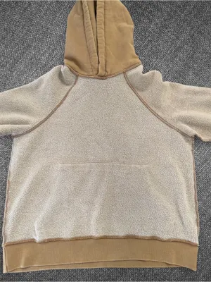 Zara Women’s Size Small Camel Brown Washed Pullover Hoodie Sweatshirt thumbnail 11
