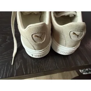 Puma Suede Platform Gold Sneakers Oatmeal Beige Metallic 362222-01 Womens 8 thumbnail 4