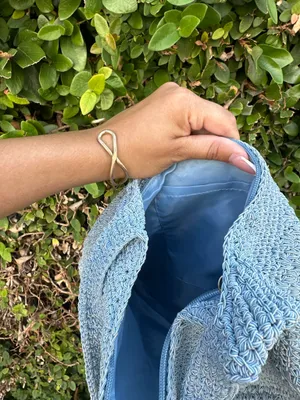 Faded Glory ✨Cutest baby blue crochet bag thumbnail 3