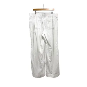 Old Navy White Linen Blend High Rise‎ Wide Leg Pants XL Comfort Waistband thumbnail 2