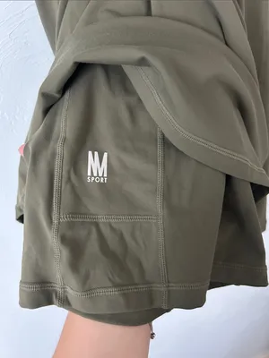 Nicole Miller Sport Olive Green Sporty Tennis Skort Dress with Double Straps thumbnail 4