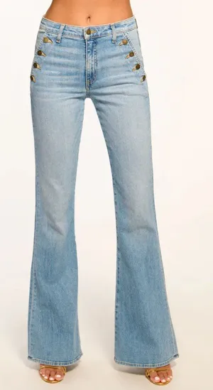 Ramy Brook High-Rise Helena Flare Jean Light Wash Waist 25" thumbnail 1