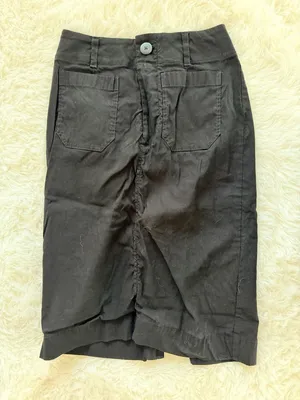 Maeve by Anthropologie Black Patch Pocket Utility Midi Skirt Size XS thumbnail 1