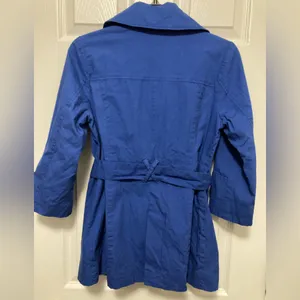 *Tulle Anthropologie New Royal Blue Double Breasted Peacoat Jacket#HC thumbnail 11