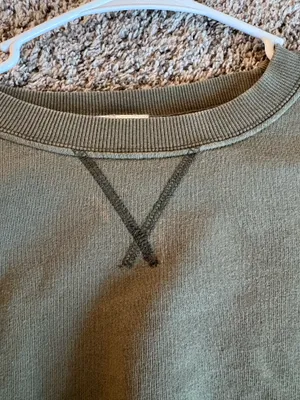 Olive Green Aerie Sweatshirt Crewneck thumbnail 3