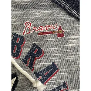 Majestic Fan Fashion Atlanta Braves Full Zip Hoodie Large thumbnail 7