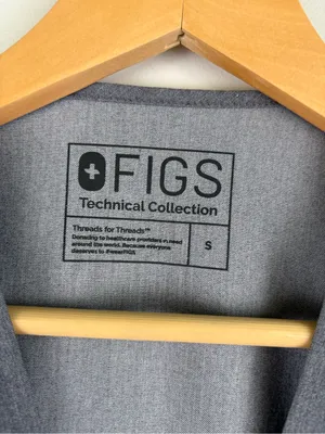 Figs Casma Three-Pocket Scrub Top Size Small Gray PO 1569 Style FW1100 thumbnail 4