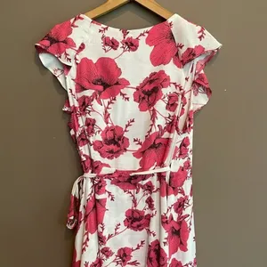 NWT Free People French Quarter Wrap Mini Dress‎ Medium Ivory Pink thumbnail 13
