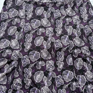 Vintage 90s Skirt Womens Large Black Purple Floral Stretch Feminine Dainty Fairy thumbnail 8