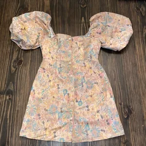 SheIn Floral dress with puffy arms- Size‎ medium thumbnail 1