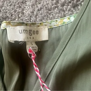 Umgee Olive Green Ruffled Jumpsuit thumbnail 4