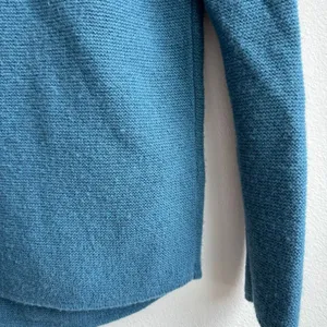 Seasalt Cornwall Fruity Jumper II Teal Blue Merino Wool Knit Sweater US 4 UK 8 thumbnail 3