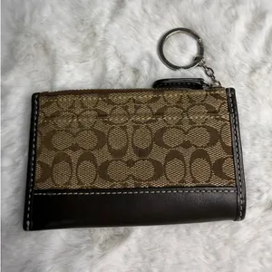 Y2K Coach Vintage Brown Signature Card Holder thumbnail 2