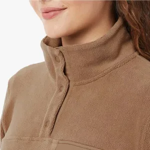 32 Degrees Heat Tan Brown Midweight Snap Arctic Fleece Pullover Large Comfy thumbnail 6