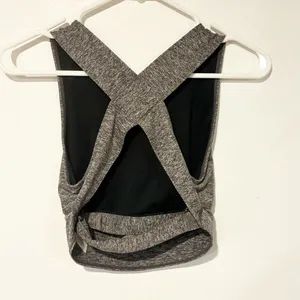 Free People Movement Size‎ XS Grey Halo Crop Open Back Tank thumbnail 4