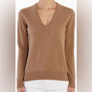 Sutton Studio Cashmere Classic Tan V-neck Sweater Sz M 100% Cashmere thumbnail 2