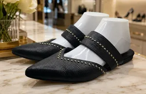 Anine‎ Bing Leather Daphne Black Studded Mules Flats Capsule Luxury Grunge 10 thumbnail 1