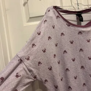 Disney Minnie Mouse‎ Pajama Set Womens XL Purple Long Sleeve Joggers Loungewear thumbnail 4