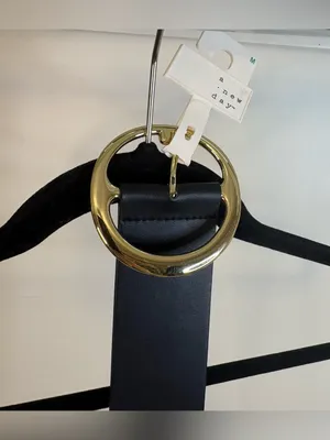 NWT- a new day Black Belt with Gold Ring Buckle - Med thumbnail 2