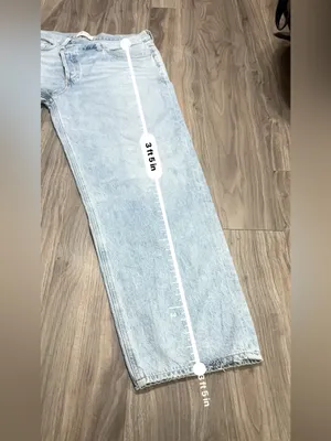 AGOLDE Criss Cross High Rise Jeans 100% Cotton Straight Leg Vintage Blue. thumbnail 8