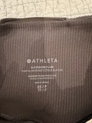 Black Ribbed Athleta Leggings thumbnail 2
