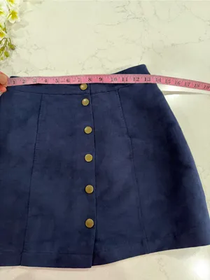 Old Navy Navy Button-Front Mini Skirt with Gold Buttons thumbnail 6
