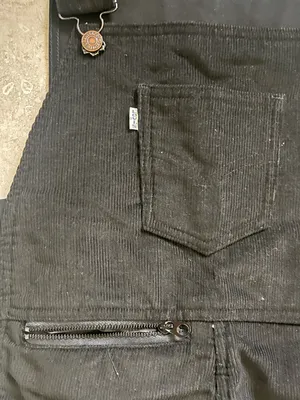 Vintage Levis ski overalls corduroy pants womens 12 thumbnail 5