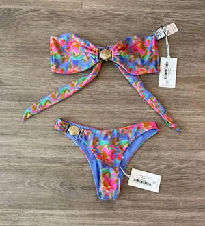 NWT Runaway The Label Diaz Iris Bikini Set, Small Top and XS Bottom thumbnail 1