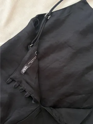 ZARA Satin Black Top thumbnail 2