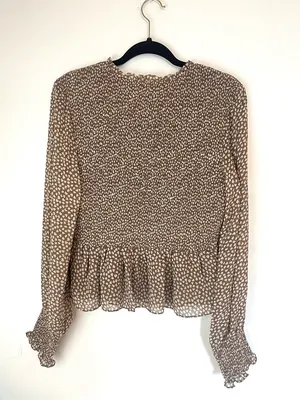 She & Sky Long Sleeve Peplum Top thumbnail 2
