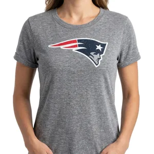 New England Patriots Distressed Gray Women’s T Shirt sz L Touch by Alyssa Milano thumbnail 1