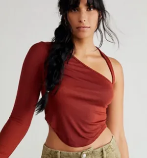 NWOT Free People PURPLE Kiss Me Top thumbnail 1