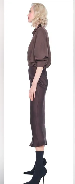 Norma Kamali BIAS OBIE SKIRT TO MIDCALF, size XS thumbnail 2