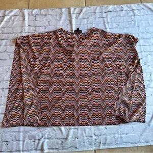 Dana Buchman Geometric Cowl Sleeve Tunic Top Blouse Retro Disco XL Print Gold thumbnail 12