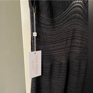 Torn by Ronny Kobo Black Madi Knit Open Back Bodycon Bohemian Beach Summer Dress thumbnail 5