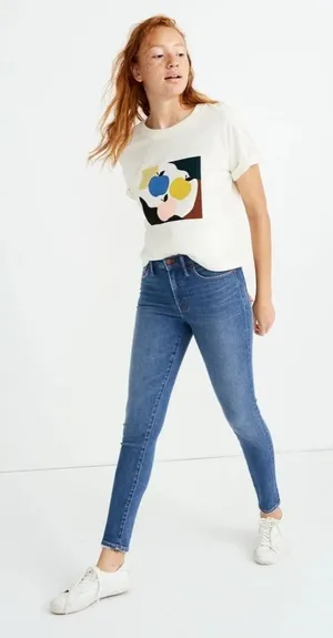 Madewell 9" Mid-Rise Skinny Jeans in Pearson Wash Denim Size 29 Stretchy thumbnail 1