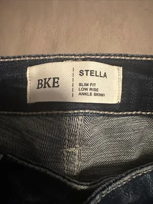 BKe Stella Blue Distressed Skinny Jeans thumbnail 4