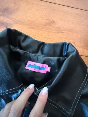 FAYE CROPPED FAUX LEATHER JACKET thumbnail 7