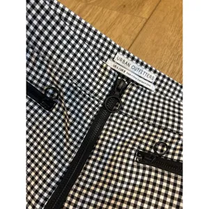Urban Outfitters Gingham High Waisted Zipper Cigarette Pants Black White US 4 thumbnail 3