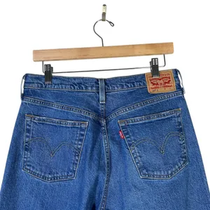 Levi's 501 Jeans Distressed Straight Leg Size 30 Medium Wash Stretch Classic thumbnail 5