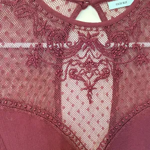 Kimchi Blue Burgundy Lace Mini Dress thumbnail 2