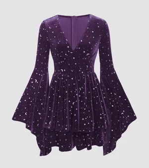 Witchy Cider Purple Romper thumbnail 1