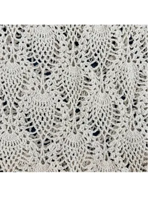 Crochet Lace Angel Skirt Ivory Cream Hand Knit Midi Length Boho Beach Fairy thumbnail 5