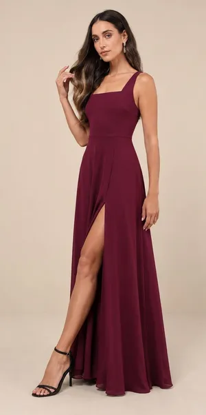 LULUS Sexy Prom Wedding Bridesmaid Romantic Flowy Elegant Chiffon Maxi Dress thumbnail 1