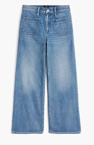 J Crew Wide-Leg Cropped Utility-Pocket Jean in All-Day Stretch thumbnail 1