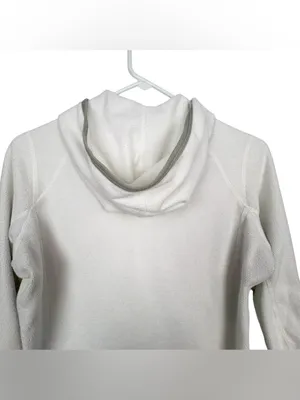 NORTH FACE Polartec Classic Women’s White Fleece Zip Hoodie Size S thumbnail 5