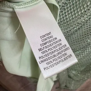 WAYF Light Sage Green Rhinestone Fishnet Mesh Maxi Skirt Large NWT thumbnail 7