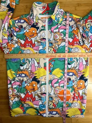 Nickelodeon 2021 Women Cowl Neck Full Zip cartoon Jacket Rugrats,Hey Arnold|SZ:L thumbnail 5