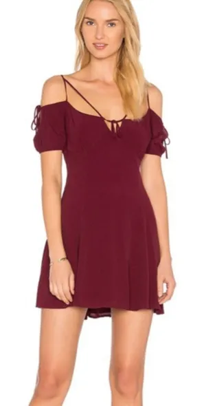 Majorelle whisper mini dress sz M cold shoulder strappy‎ revolve thumbnail 1